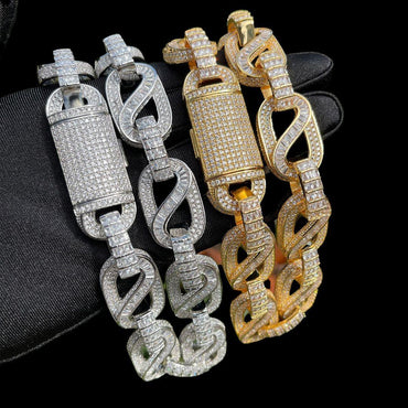 20MM Baguette Infinity Link Cuban Iced - CaratixJewelry