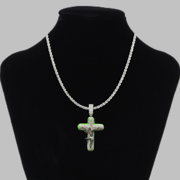 Cross Jesus Luminous Glow In The Dark Iced Out Diamond Pendant Necklace – Custom Hip Hop Jewelry for Men
