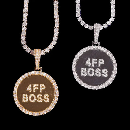 Circle Tennis Iced Out Personalized Custom Name Necklace Pendant - Luxury Custom Jewelry - CaratixJewelry