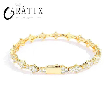 CARÁTIX 6.5mm Iced Out CZ Cross Tennis Link Choker Necklace - CaratixJewelry