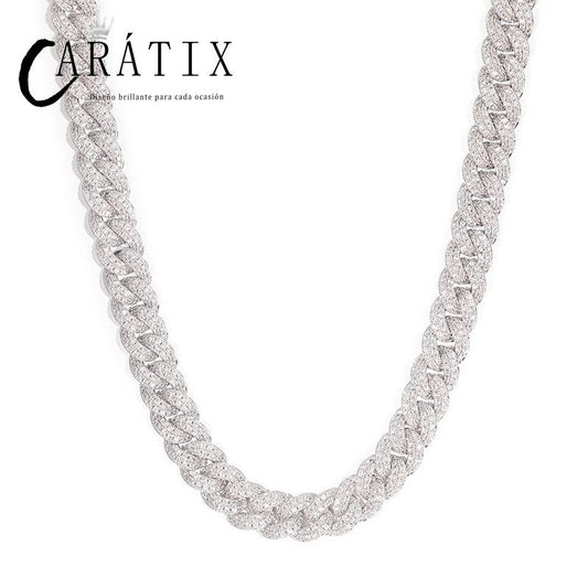CARÁTIX 8mm Round Cuban Chain | 5A+ CZ Iced Out Hip Hop Necklace for Men & Women