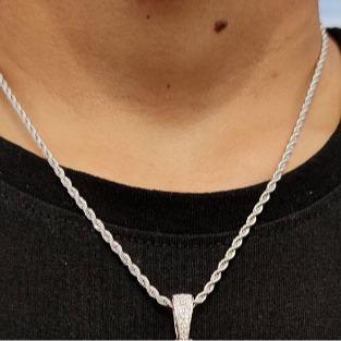 CARÁTIX -Iced Out Ratten Jesus Necklace Pendant for Men Prong Setting Hip Hop Jewelry Valentine's Day Gift for Men & Girls & Boys Mothers' Day Gift #Springtok