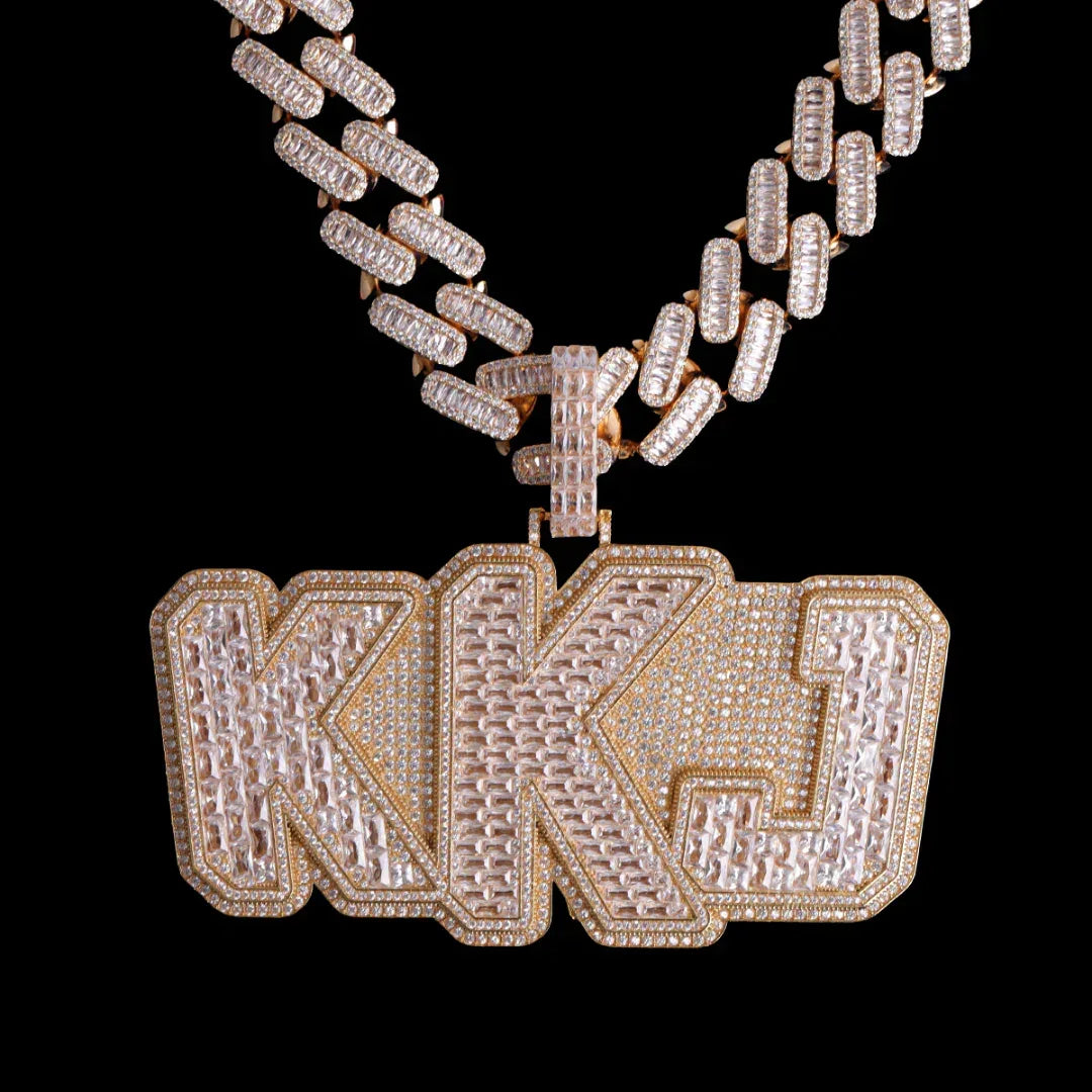 King Iced Out Personalized Name Custom Necklace Pendant - Luxury Custom Jewelry - CaratixJewelry