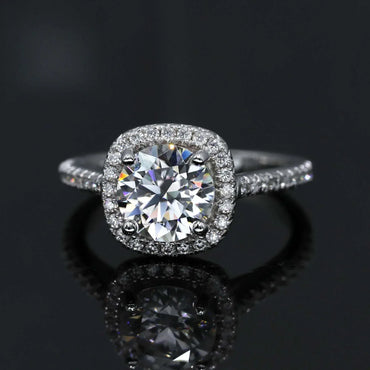 2ct Moissanite Engagement Ring | S925 Silver Luxury Women’s Bridal Jewelry - CaratixJewelry