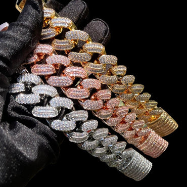 15MM Ultra VVS Iced Out Bracelet – Luxury Hip Hop Jewelry for Men & Women - CaratixJewelry