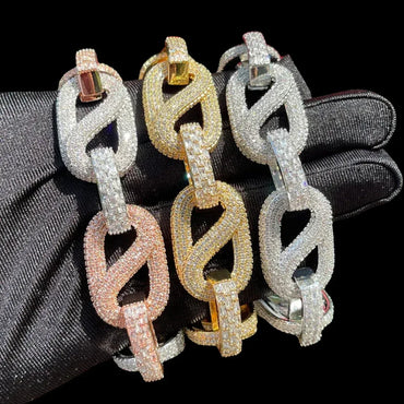 20MM Baguette and Stones Infinity Iced Out Bracelet - CaratixJewelry