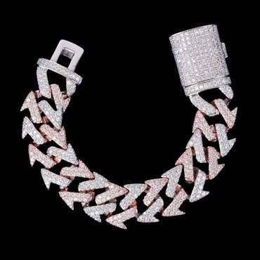 15MM Lightning Link Iced Out Bracelet – Luxury Hip Hop Jewelry for Men & Women - CaratixJewelry
