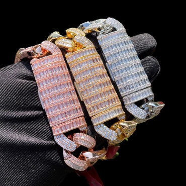 15MM Ultra VVS Iced Out Bracelet – Luxury Hip Hop Jewelry for Men & Women - CaratixJewelry