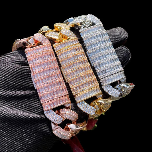 15MM Ultra VVS Iced Out Bracelet – Luxury Hip Hop Jewelry for Men & Women - CaratixJewelry