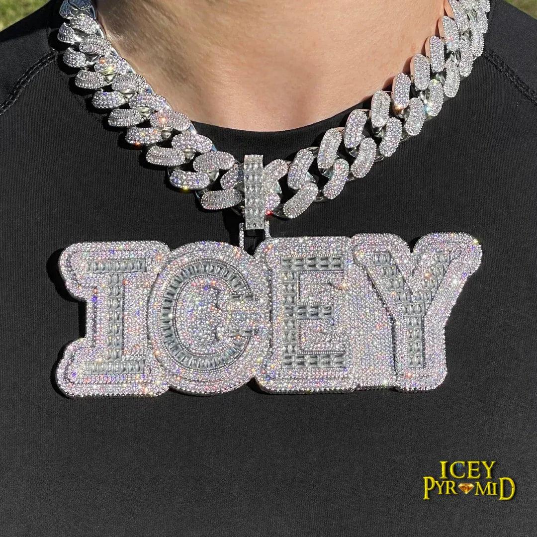 Overflow Stones Loaded with Iced Out Personalized Custom Name Necklace Pendant – Luxury Hip Hop Jewelry for Men & Women - CaratixJewelry