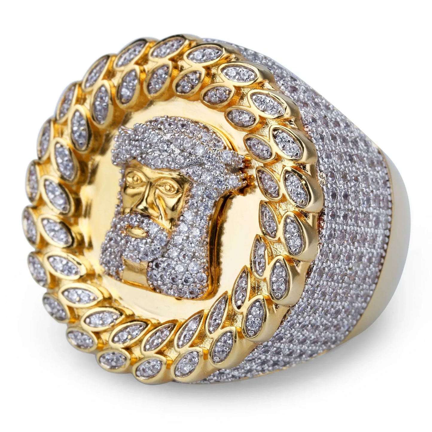 Men's Full Micro-Pave Iced Out Ring | Heavyweight Hip Hop Bling | Caratix