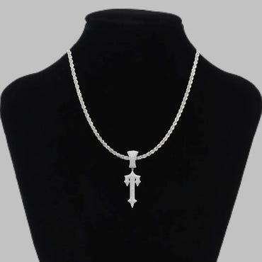 Cross Sword Edition Iced Out Pendant Necklace – Custom Hip Hop Jewelry for Men - CaratixJewelry