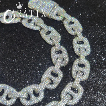 CARÁTIX – 15mm Pig Nose Cuban Link Chain Necklace | Iced Out CZ Bling Hip Hop Jewelry for Men & Women, Rapper Street Style