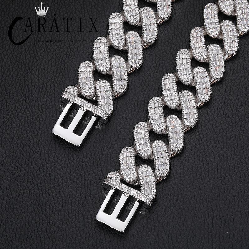 CARÁTIX 28mm Heavy Cuban Link Chain Necklace – 5A+ CZ Iced Out Solid Hip Hop Bling Jewelry for Men | Rapper Gift - CaratixJewelry