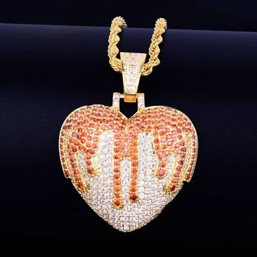 Couples Matching Necklace | Premium Copper CZ Love Jewelry Caratix - CaratixJewelry