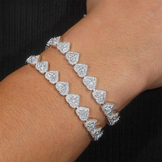 8mm Iced-Out Moissanite Bracelet/Necklace – S925 Sterling Silver Unisex Hip Hop Streetwear Jewelry - CaratixJewelry