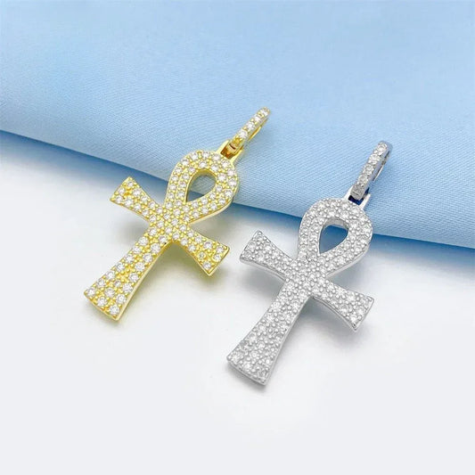 925 Silver Moissanite Cross Pendant – Hip-Hop Style, Trendy Jewelry - CaratixJewelry