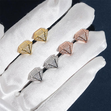 S925 Silver 8mm Moissanite Look Round Stud Earrings - CaratixJewelry