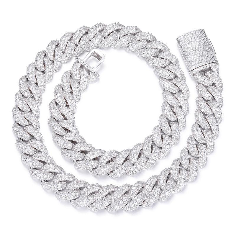 CARÁTIX 15mm Bubble Cuban Link Chain Necklace – 5A+ CZ Iced Out Hip Hop Bling Jewelry for Men | Solid Rapper Gift