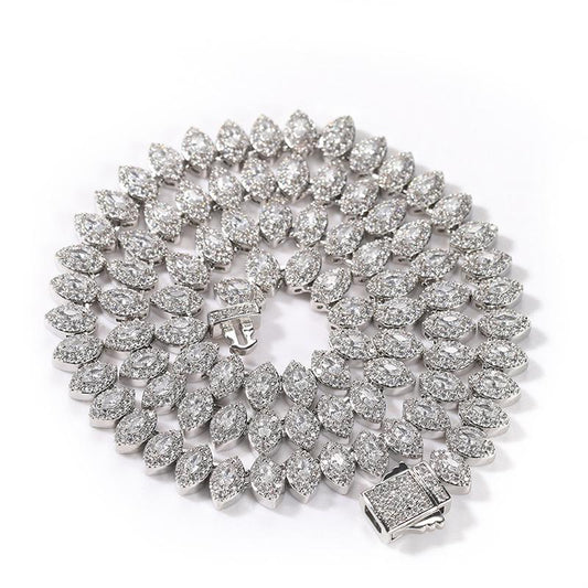 CARÁTIX - Hip Hop Claw Setting AAA+ CZ Stone Bling Iced Out Eyes Link Chain Necklaces for Men Women Unisex Rapper Jewelry Gift Valentine's Day Gift for Men & Girls & Boys Mothers' Day Gift #Springtok