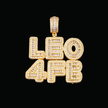 Baguette Any Letter Iced Out Personalized Custom Name Necklace Pendant - Luxury Custom Jewelry - CaratixJewelry