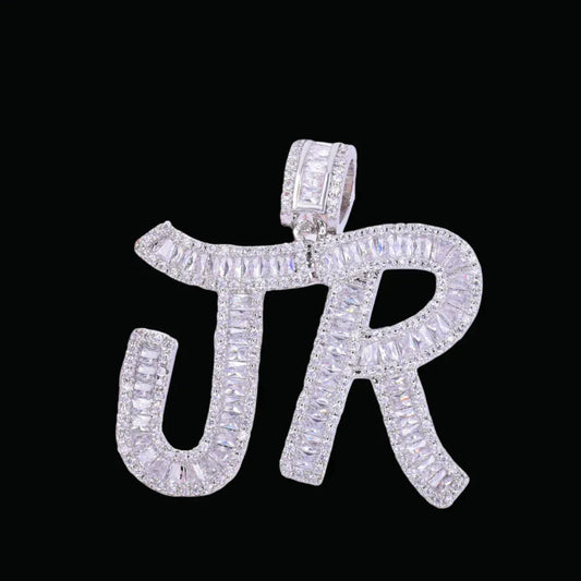 Italic Iced Out Personalized Custom Name Necklace Pendant - Luxury Custom Jewelry - CaratixJewelry