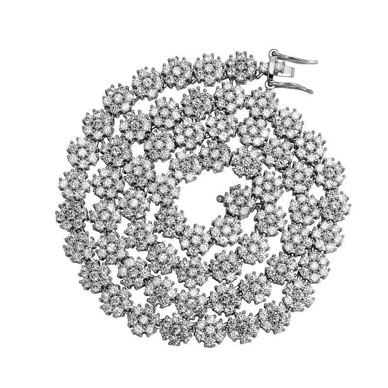 CARÁTIX Flower Tennis Chain | Iced Out Hip Hop Necklace for Men & Women - CaratixJewelry