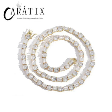 CARÁTIX 6mm Claw Tennis Chain | Square & Round CZ Iced Out Hip Hop Necklace for Men & Women - CaratixJewelry