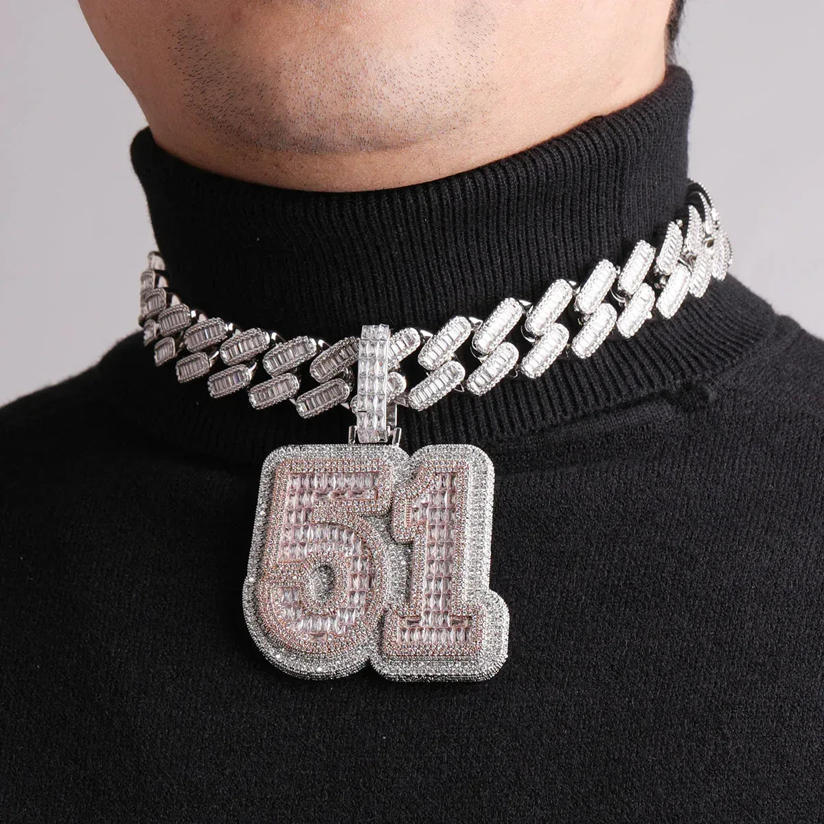 Any Number Any Letter Iced Out Personalized Custom Name Necklace Pendant – Luxury Hip Hop Jewelry for Men & Women - CaratixJewelry