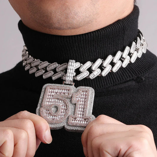 Any Number Any Letter Iced Out Personalized Custom Name Necklace Pendant – Luxury Hip Hop Jewelry for Men & Women - CaratixJewelry