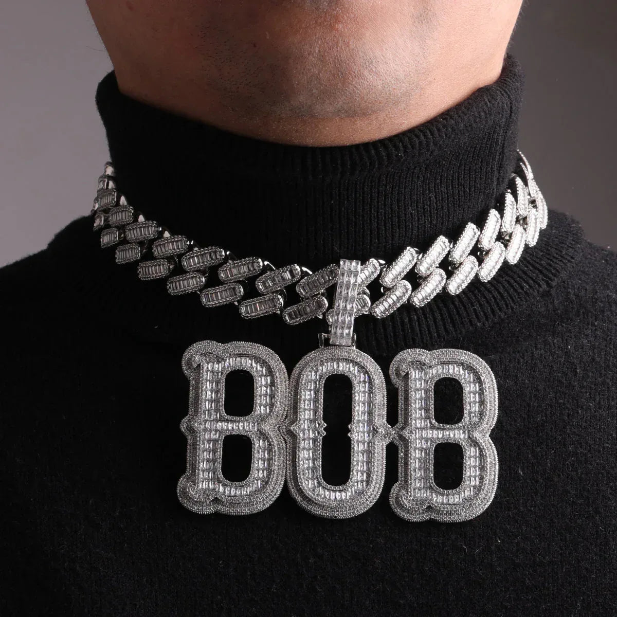 Cursive Iced Out Personalized Custom Name Necklace Pendant - Luxury Custom Jewelry - CaratixJewelry