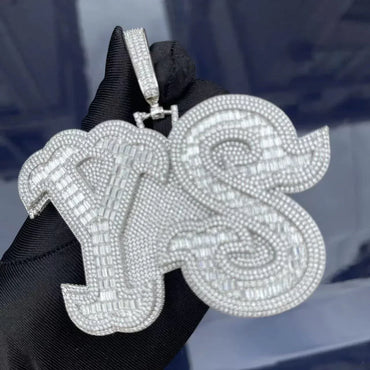 Luxury BIG Iced Out Personalized Custom Name Necklace Pendant - Premium Custom Jewelry - CaratixJewelry