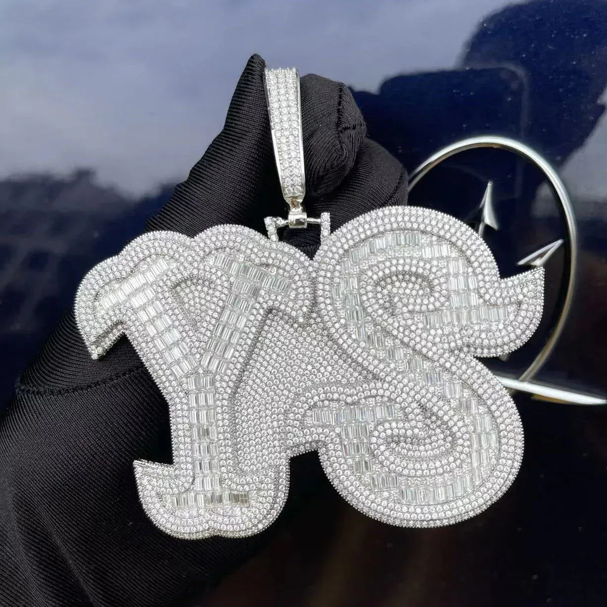 Luxury BIG Iced Out Personalized Custom Name Necklace Pendant - Premium Custom Jewelry - CaratixJewelry