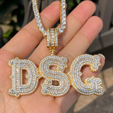 Sharp Attention Iced Out Personalized Custom Name Necklace Pendant - Luxury Custom Jewelry - CaratixJewelry