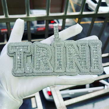 Drip Hard Style Iced Out Personalized Custom Name Necklace Pendant – Luxury Hip Hop Jewelry for Men & Women