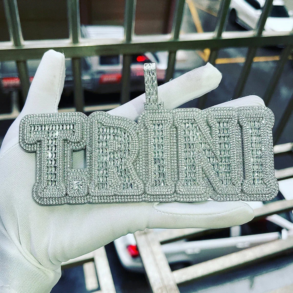 Drip Hard Style Iced Out Personalized Custom Name Necklace Pendant – Luxury Hip Hop Jewelry for Men & Women - CaratixJewelry