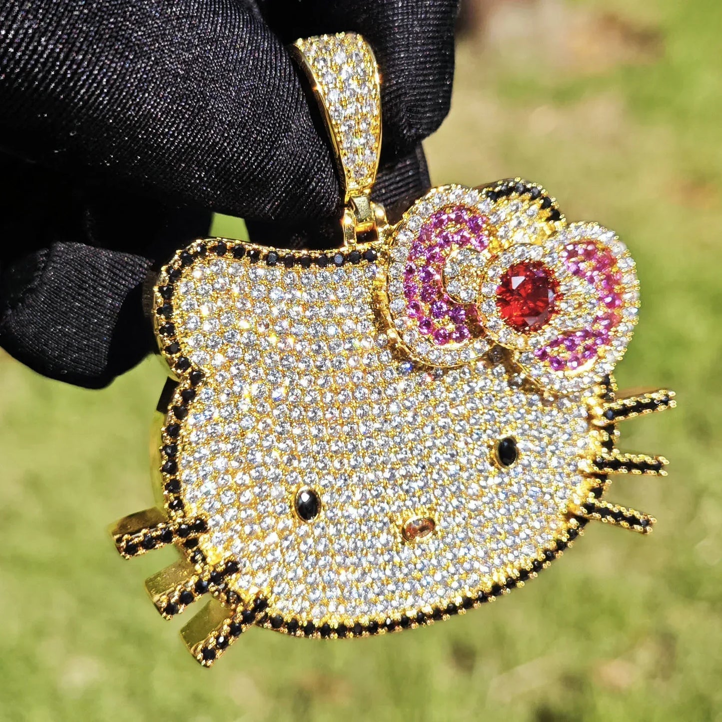 Cute Cat Pendant Necklace for Women – Gold Plated Cartoon CZ Sweet Style Jewelry - CaratixJewelry