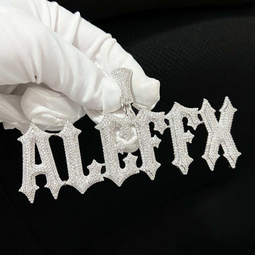Spiked Iced Out Letter Pendant | Hip Hop DIY CZ Initial Necklace Jewelry - CaratixJewelry