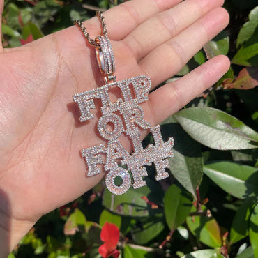 Men's Hustle Mantra Necklace | Premium Copper CZ Streetwear Jewelry Caratix - CaratixJewelry