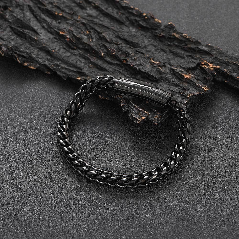 Custom 6mm Stainless Steel Two-sided Bracelet Gold Chain Style for Rapper | Caratix - CaratixJewelry
