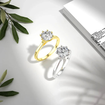 D Color VVS1 Moissanite Ring | S925 Sterling Silver | Caratix