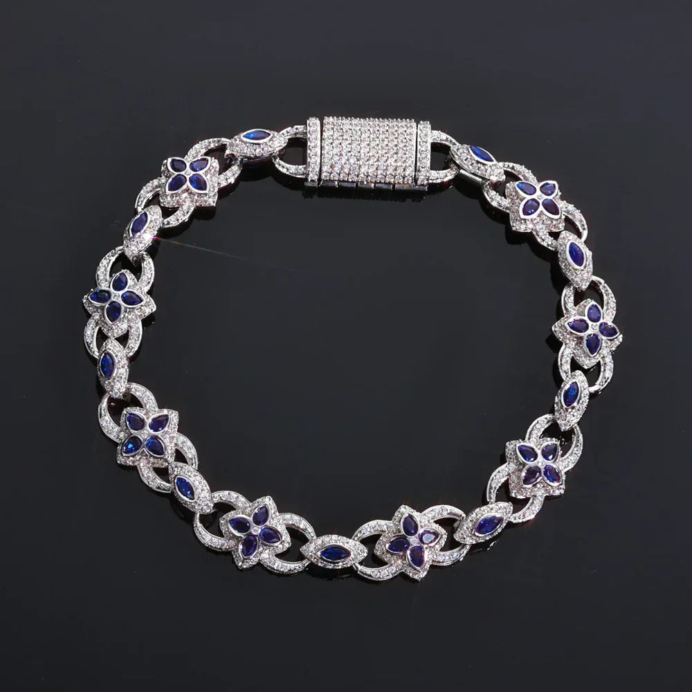 Custom Iced Clover & Evil Eye Infinite Bracelet | Lucky Gold Chain for Rapper | Caratix - CaratixJewelry