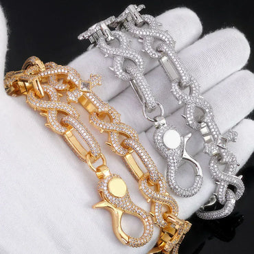 Zircon Cross Figure 8 Hip Hop Bling Waist Chain for Women | Caratix Jewelry - CaratixJewelry