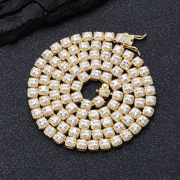 Custom 5mm Baguette Sugar Link Gold Chain for Rapper | Caratix - CaratixJewelry