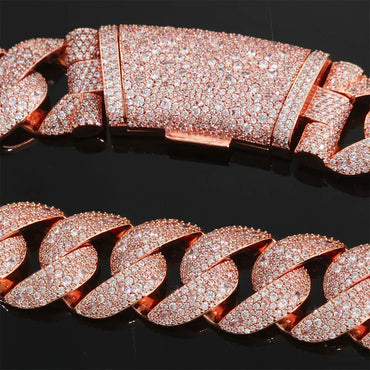 Custom 22mm Bubble Cuban Bracelet | Heavy weight Gold Chain for Rapper - CaratixJewelry
