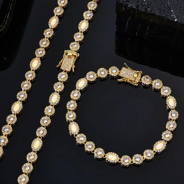 Custom Opal & Zircon Bracelet Hip Hop Jewelry for Men | Caratix - CaratixJewelry