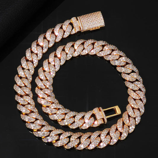 20mm Bubble Cuban Chain Necklace Zircon Hip Hop Jewelry - CaratixJewelry
