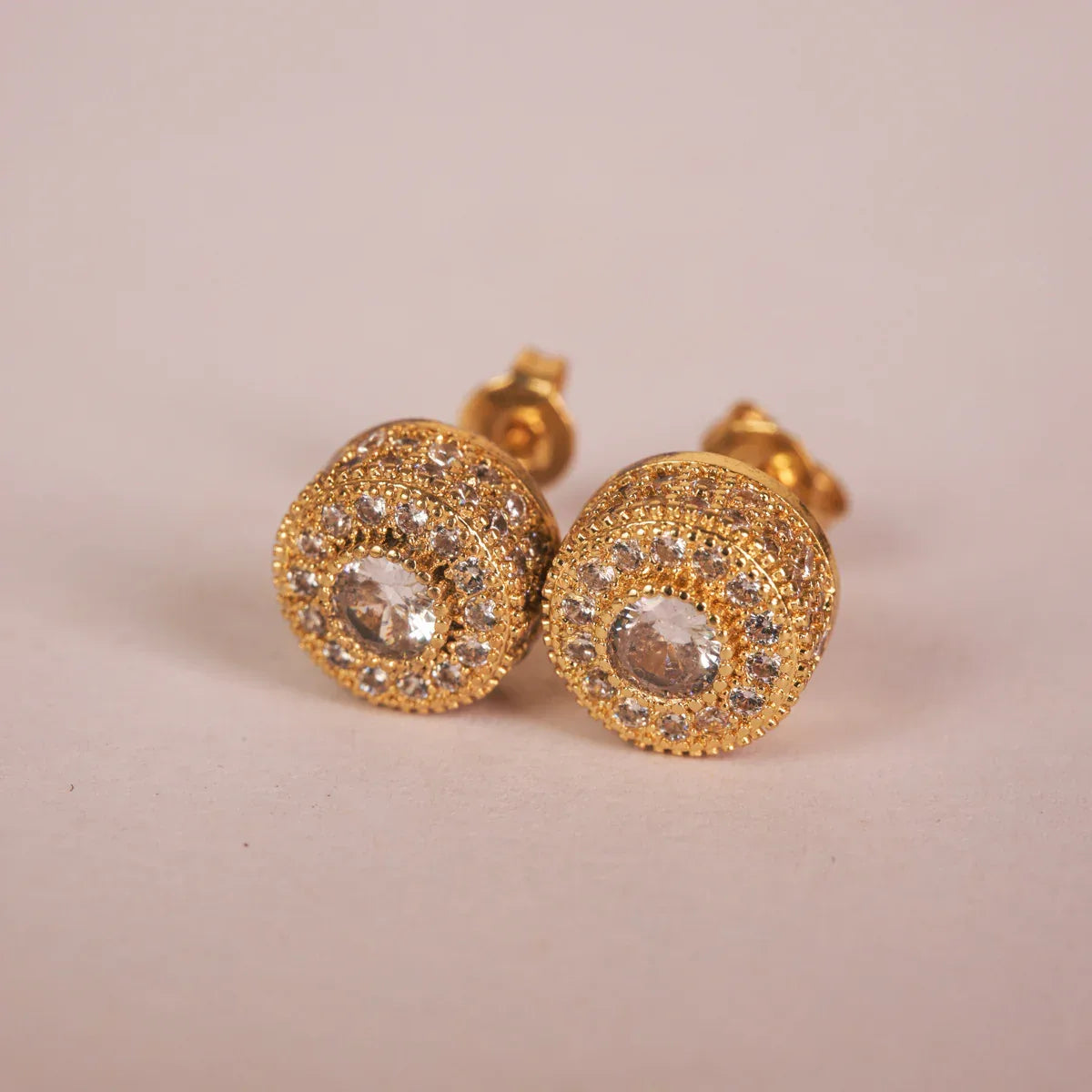 Iced Out Hip Hop Studs - Square & Round CZ Earrings for Men