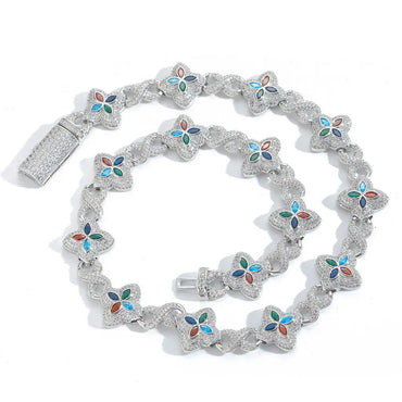 Unisex Infinity Clover 5A Zircon Necklace | Heavyweight High-End Hip Hop Bling | Caratix - CaratixJewelry