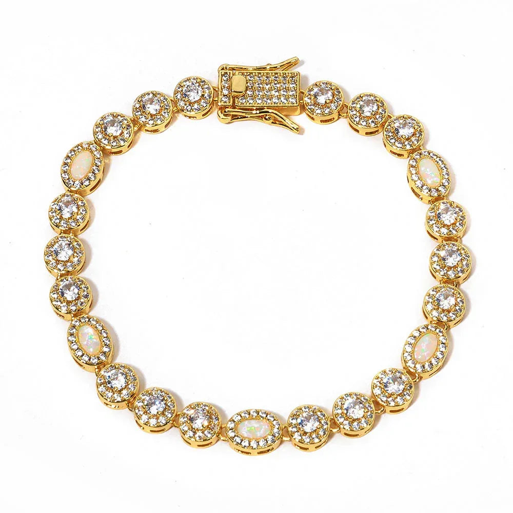 Custom Opal & Zircon Necklace | High-End Hip Hop Jewelry for Men | Caratix - CaratixJewelry